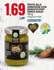 Eurospin Amo essere eccellente pesto alla genovese con basilico dop senza aglio offerta