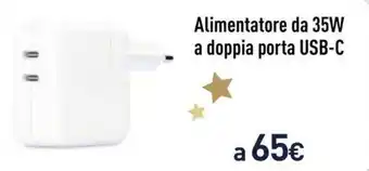 Unieuro Alimentatore da 35W a doppia porta USB-C offerta