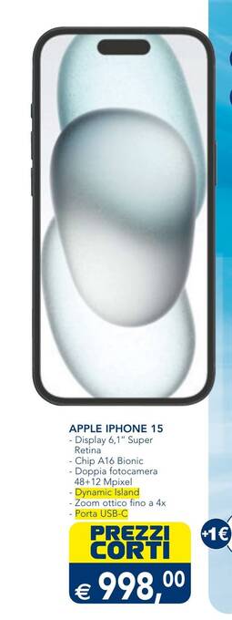 Esselunga APPLE IPHONE 15 offerta