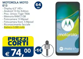 Esselunga MOTOROLA MOTO E13 offerta