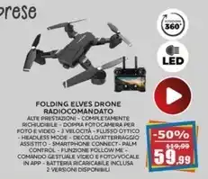 Happy Casa Folding elves drone radiocomandato offerta