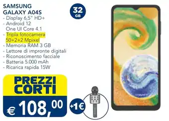 Esselunga SAMSUNG GALAXY A04S offerta