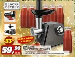Risparmio Casa Black & decker - bxmma1000e passapomodoro e tritacarne offerta