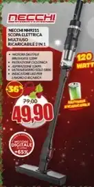 Risparmio Casa Necchi - nh9211 scopa elettrica multiuso ricaricabile 2in1 offerta