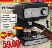 Risparmio Casa Tristar - cm-2276 macchina per caffè manuale macchina per espresso 1,2 l offerta