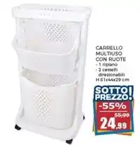 Happy Casa Carrello multiuso con ruote offerta