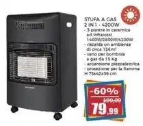 Happy Casa Stufa a gas 2 in 1 offerta
