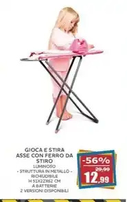 Happy Casa Gioca e stira asse con ferro da stiro offerta
