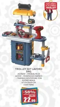 Happy Casa Trolley set lavoro 3in1 offerta