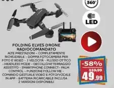 Happy Casa Folding elves drone radiocomandato offerta
