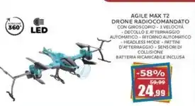 Happy Casa Agile max t2 drone radiocomandato offerta