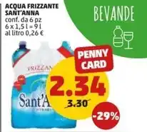 ACQUA FRIZZANTE SANT'ANNA conf. da 6 pz 6 x 1,5 l