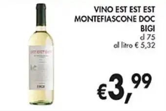 Coal VINO EST EST EST MONTEFIASCONE DOC BIGI offerta