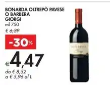 Bennet Giorgi - bonarda oltrepò pavese o barbera offerta