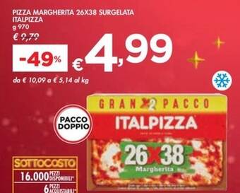 Bennet Italpizza - pizza margherita 26x38 surgelata offerta