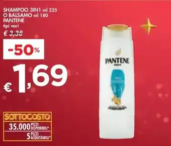 Bennet Pantene - shampoo 3in1 o balsamo offerta