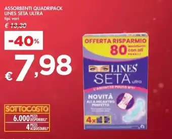 Bennet Lines seta ultra - assorbenti quadripack offerta