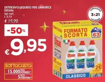 Bennet Dixan - detersivo liquido per lavatrice offerta