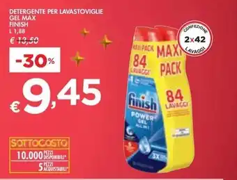 Bennet Finish - detergente per lavastoviglie gel max offerta