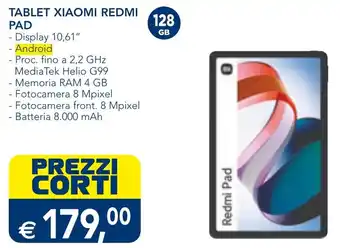 Esselunga TABLET XIAOMI REDMI PAD offerta