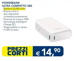 Esselunga POWERBANK ULTRA COMPATTO SBS offerta