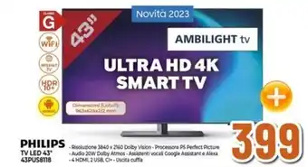 Expert Philips - tv led 43 43pus8118 offerta