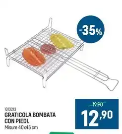 Graticola bombata con piedi