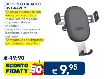 SUPPORTO DA AUTO SBS GRAVITY