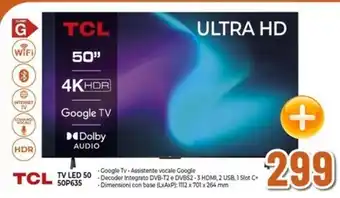 Expert Tcl - tv led 50 50p635 offerta