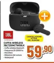 Expert Jbl - cuffia wireless jblt230nctwsblk offerta
