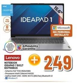 Expert Lenovo - notebook ideapad 1 15igl7 82v7008gix offerta