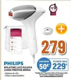 Philips - epilatore luce pulsata lumea prestige bri940