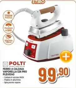 Expert Polti - ferro a caldaia vaporella 526 pro pleu0243 offerta