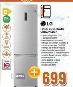 Expert Lg - frigo combinato gbb72nsugn offerta