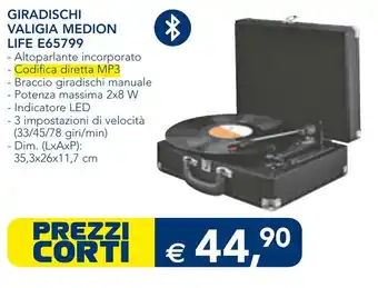GIRADISCHI VALIGIA MEDION LIFE E65799