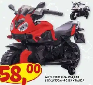 Risparmio Casa Moto elettrica 6v 4,0ah rossa/bianca offerta