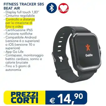 Esselunga FITNESS TRACKER SBS BEAT AIR offerta