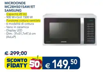 Esselunga MICROONDE MC28H5015AW/ET SAMSUNG offerta