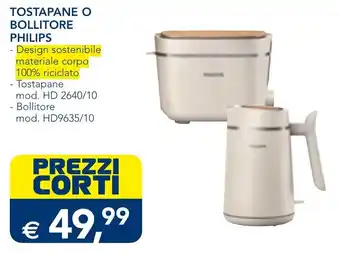Esselunga TOSTAPANE O BOLLITORE PHILIPS offerta