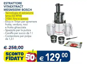 Esselunga ESTRATTORE VITAEXTRACT MESM500W BOSCH offerta