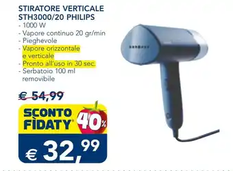 Esselunga STIRATORE VERTICALE STH3000/20 PHILIPS offerta