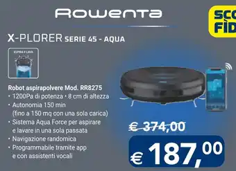 Esselunga Rowenta X-PLORER SERIE 45 - AQUA Robot aspirapolvere Mod. RR8275 offerta