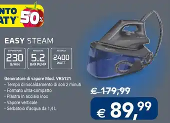 EASY STEAM Generatore di vapore Mod. VR5121