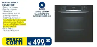 Esselunga FORNO BOSCH HBA3340BO offerta