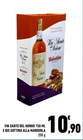 Conad VIN SANTO DEL NONNO 750 ML E BIS GOTTINO ALLA MANDORLA 250 g offerta
