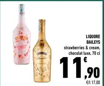 Conad LIQUORE BAILEYS strawberries & cream, chocolat luxe, 70 cl offerta