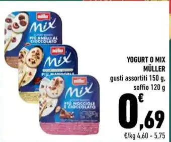 Conad YOGURT O MIX MÜLLER gusti assortiti 150 g, soffio 120 g offerta