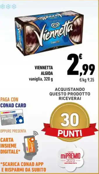 Conad VIENNETTA ALGIDA vaniglia, 320 g offerta