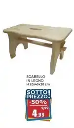 Happy Casa Sgabello in legno offerta