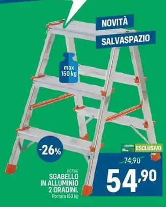 Cfadda Sgabello in alluminio 2 gradini offerta
